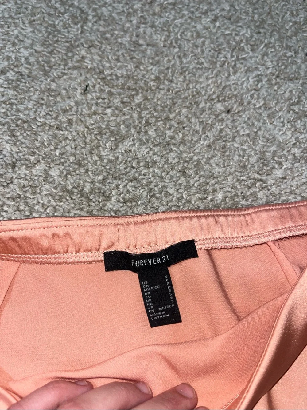Forever 21 Peach Satin Maxi Skirt